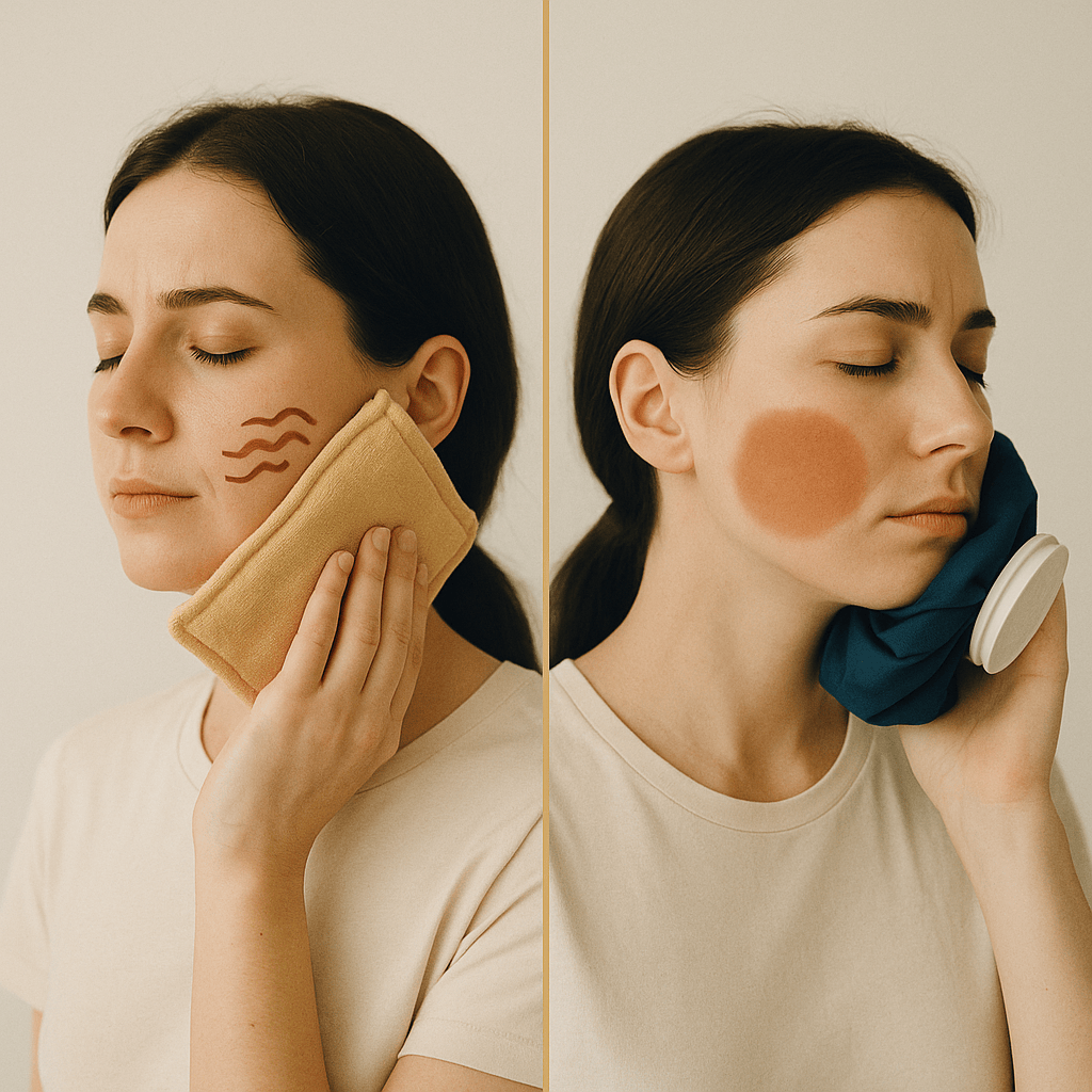 warm compress for TMJ jaw pain