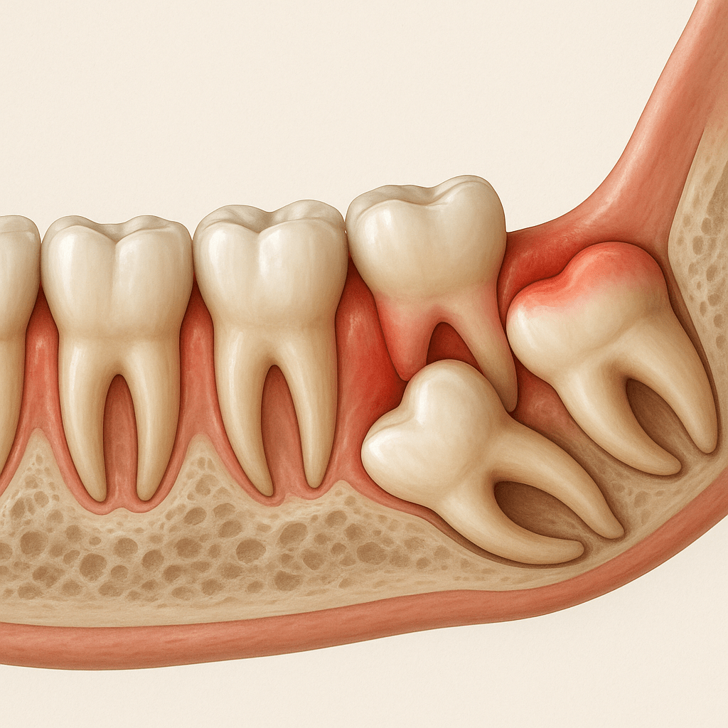 erupting wisdom teeth