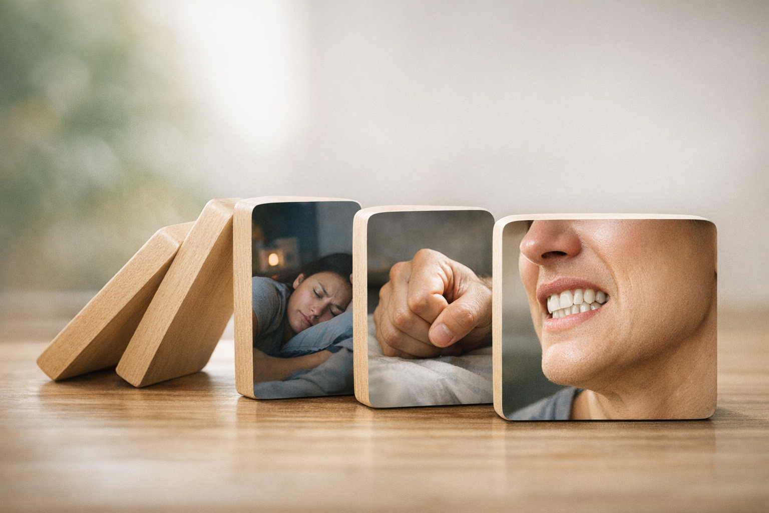 Infographic of stress causing jaw-muscle activation