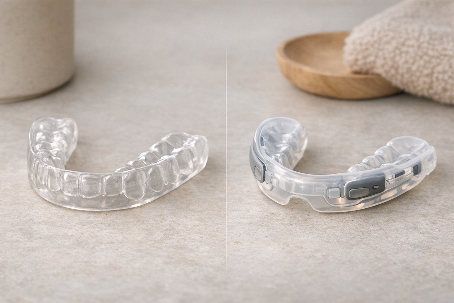 Traditional night guard vs smart biofeedback oral appliance comparison