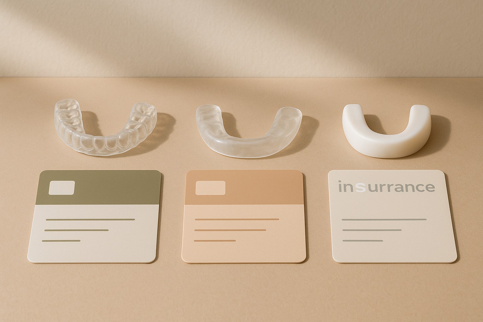 Illustration comparing night guard insurance coverage tiers