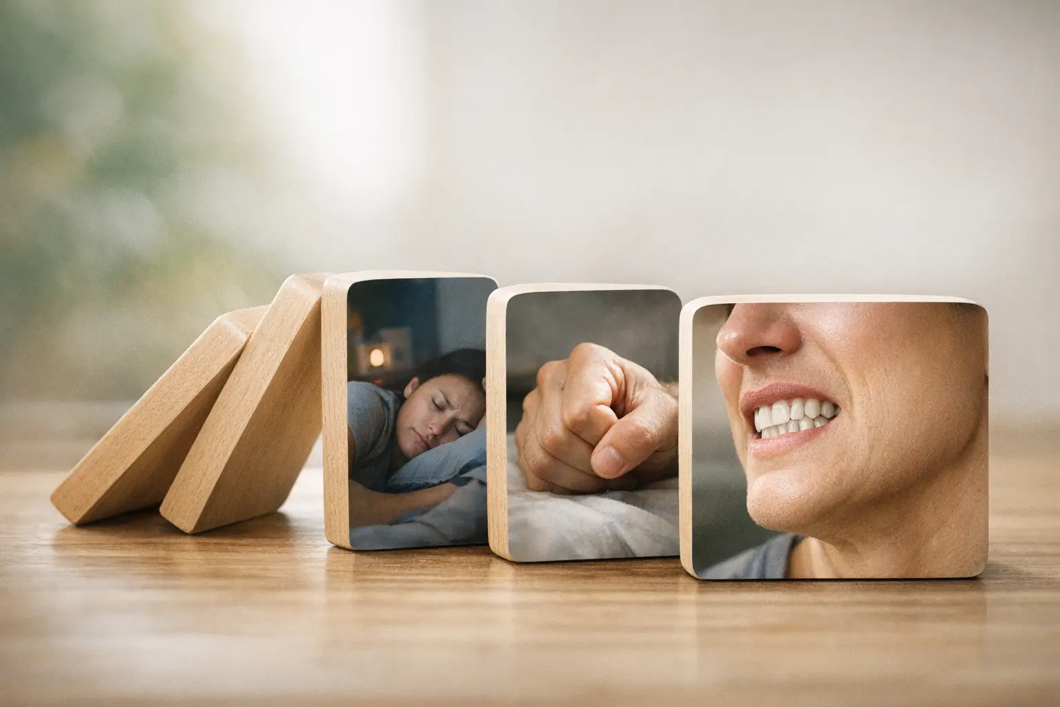 Infographic of stress causing jaw-muscle activation