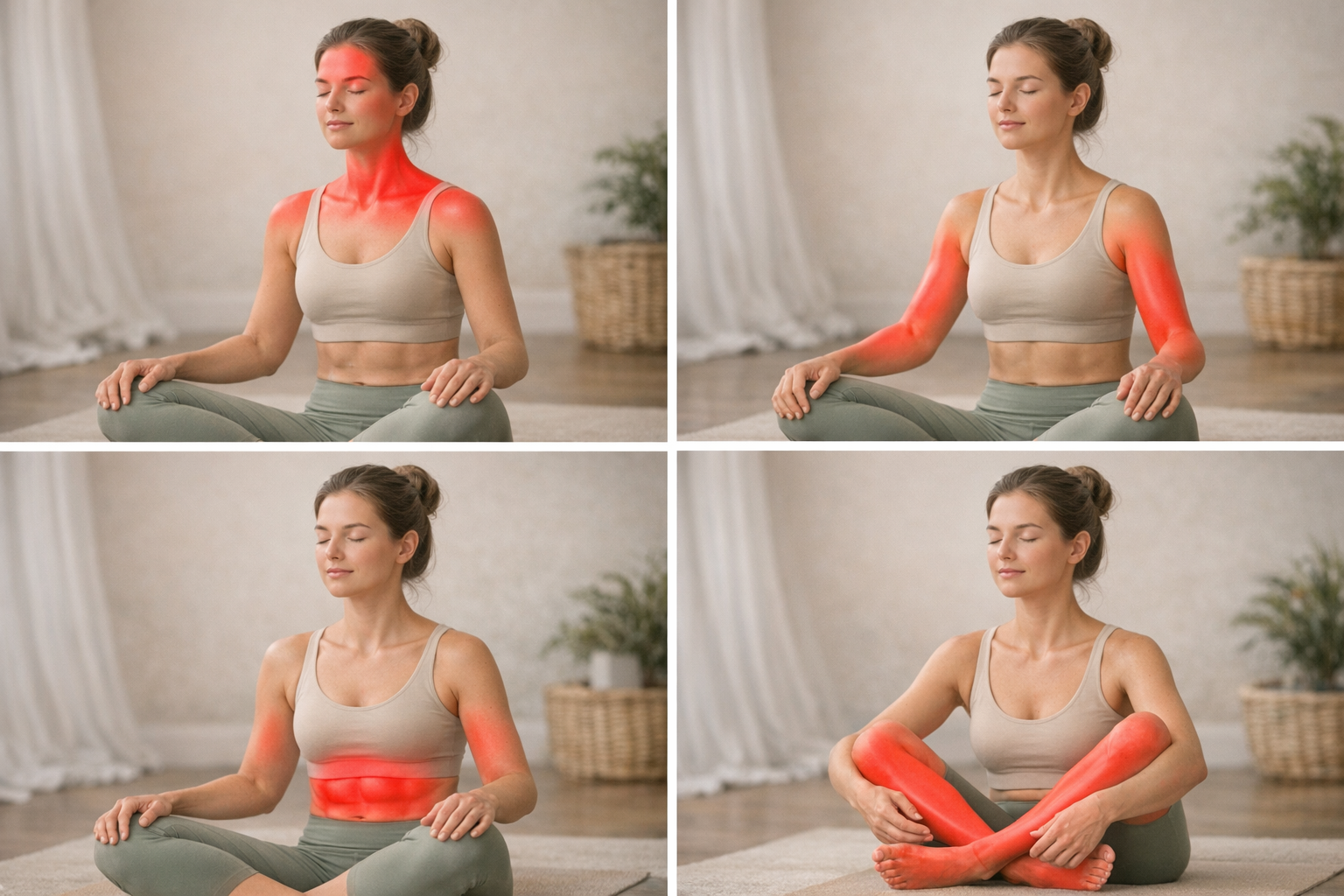 Diagram showing muscle groups in progressive relaxation