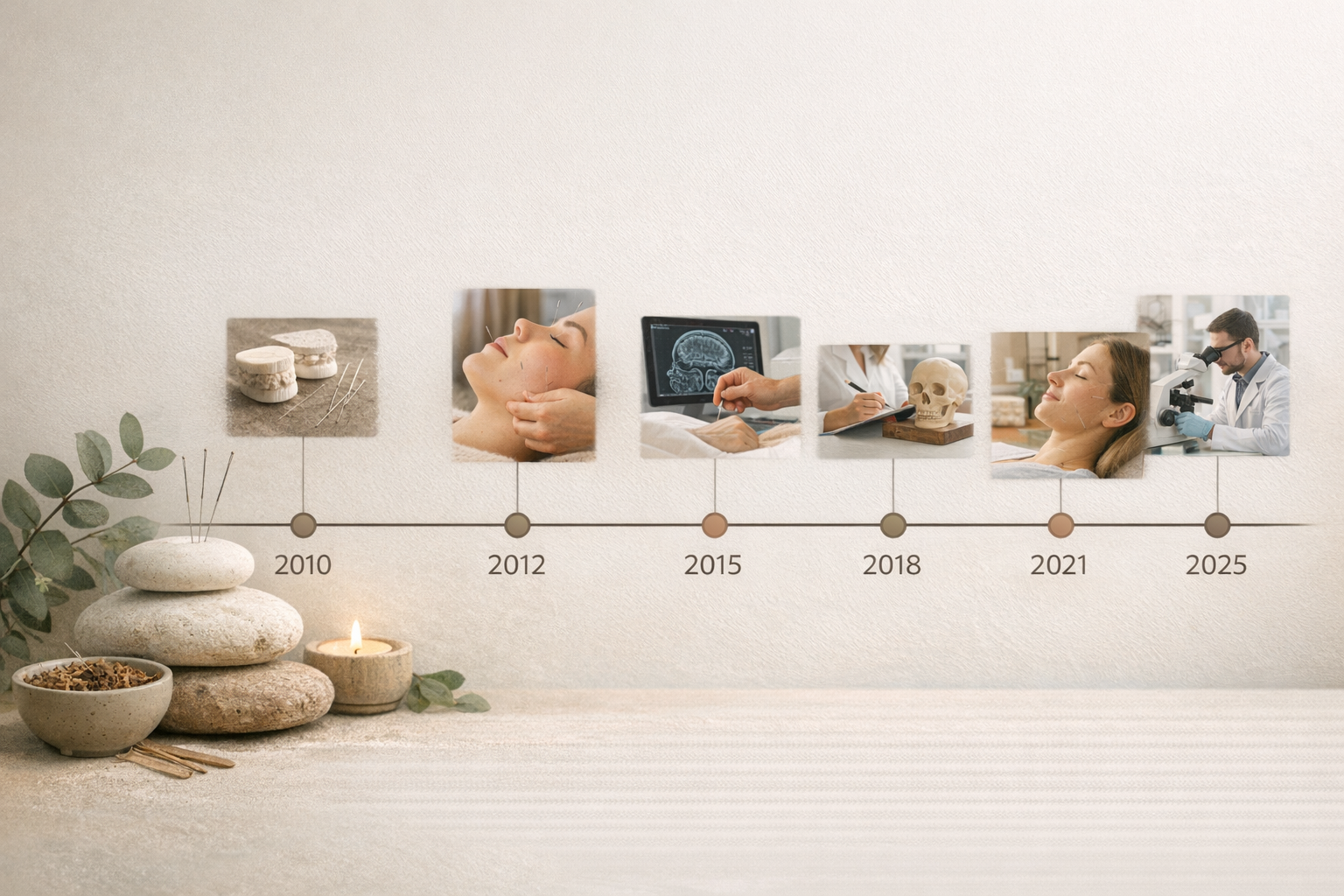 Timeline of acupuncture clinical trials for bruxism 2010-2025