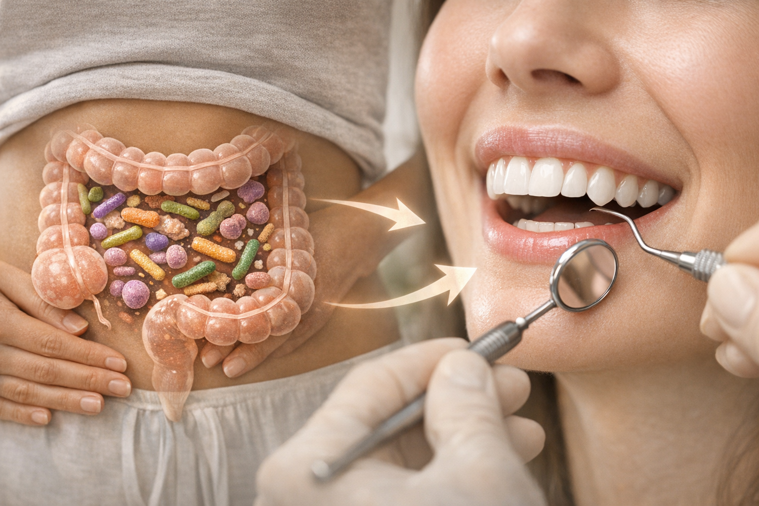Gut microbiota influencing oral health connection