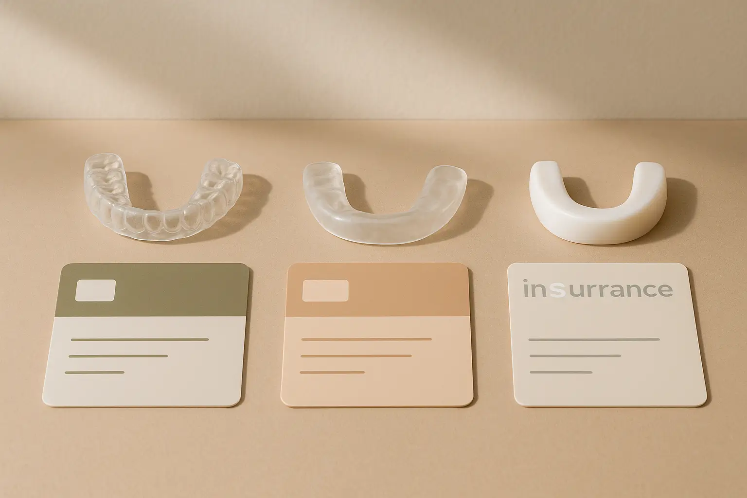 Illustration comparing night guard insurance coverage tiers