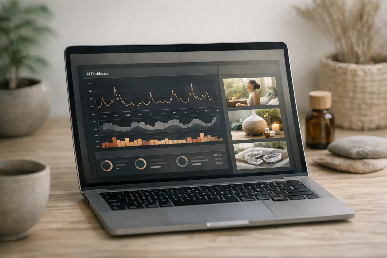 AI dashboard showing jaw activity and intervention suggestions