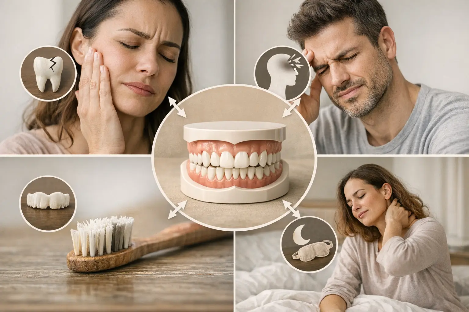 Infographic on dentist visits for bruxism