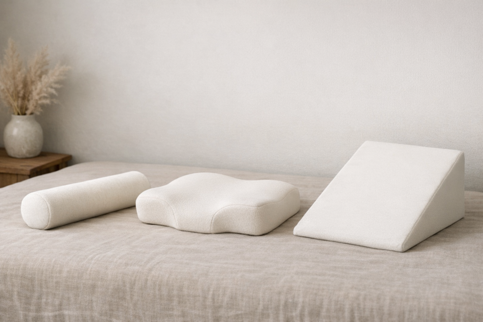 Lineup of pillows for optimal jaw support