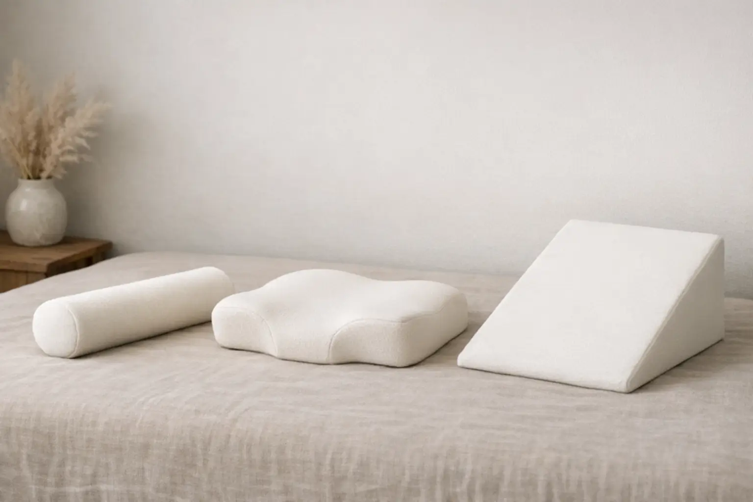 Lineup of pillows for optimal jaw support