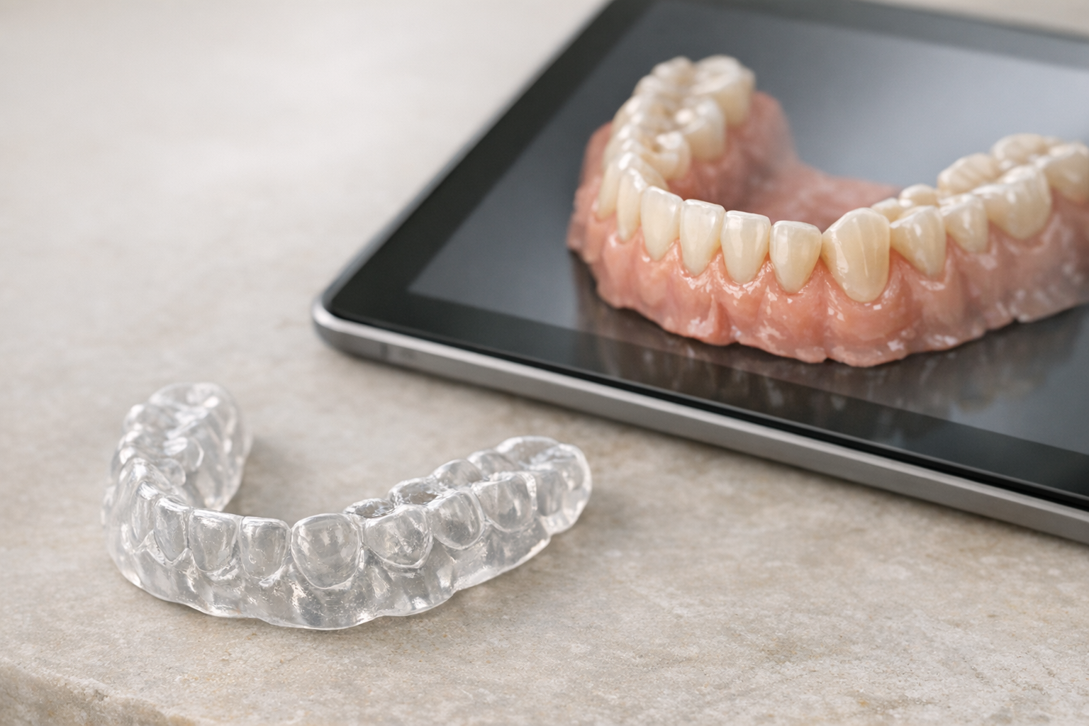 3D-printed occlusal splint by digital dental scan