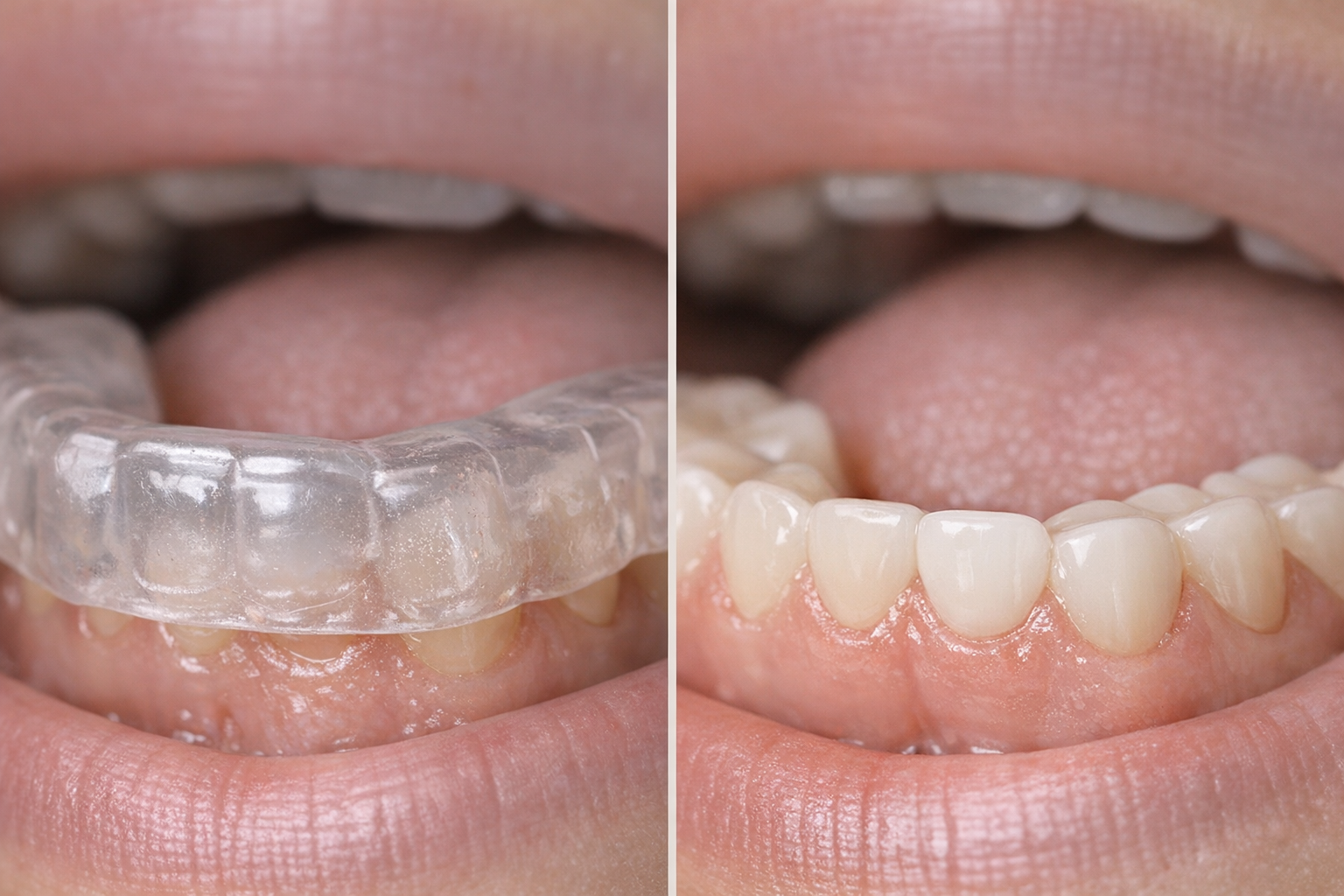 Comparison of night guard and zirconia overlay on molars