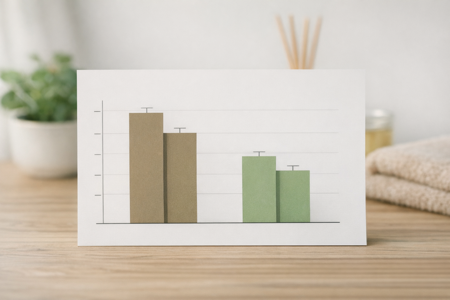 Bar graph comparing bruxism severity before and after CBT