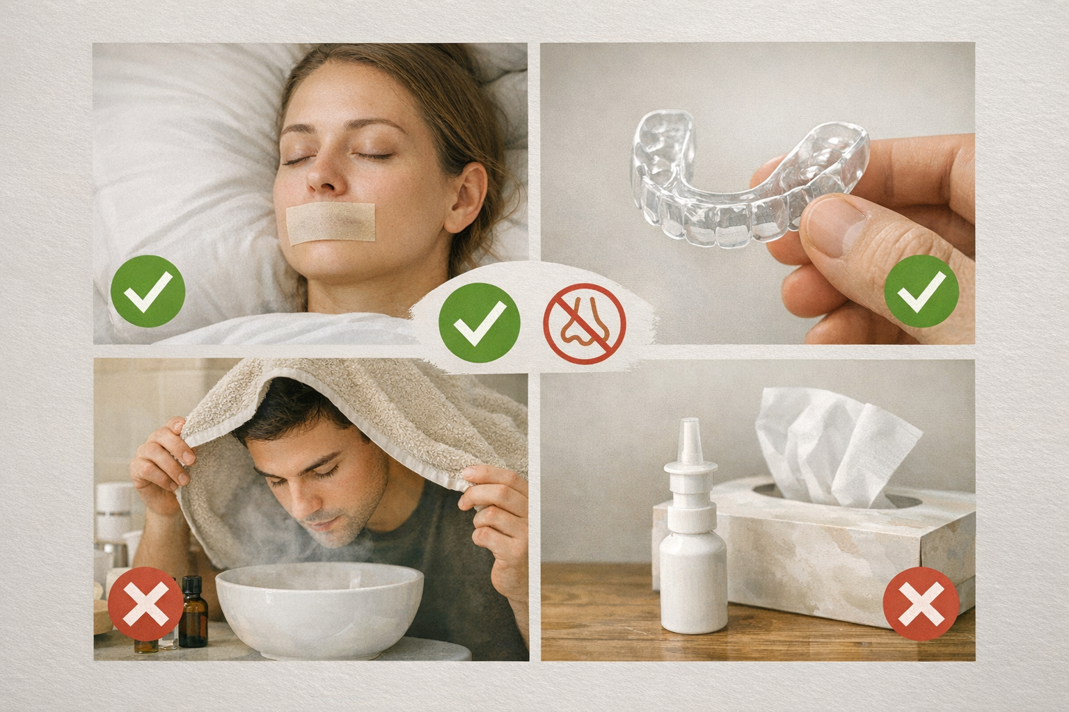 Safety checklist for mouth taping with night guard