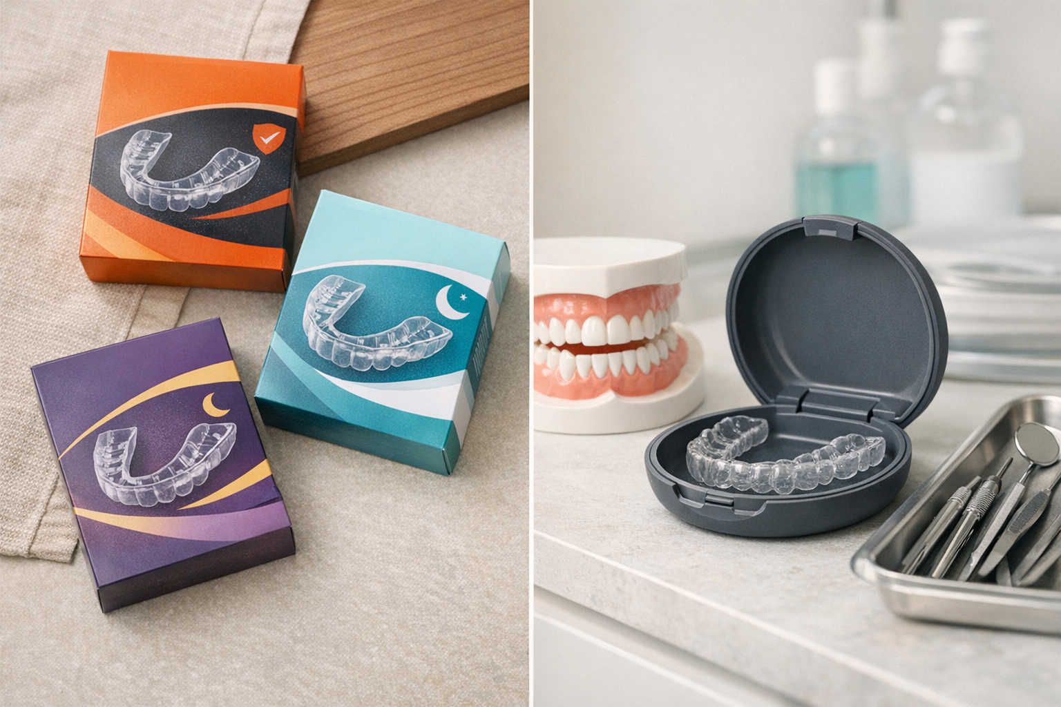 Retail night guards and clinical clear aligner juxtaposition