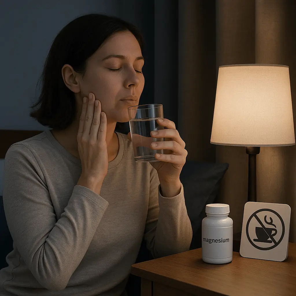 woman with wisdom teeth pain staying hydrated