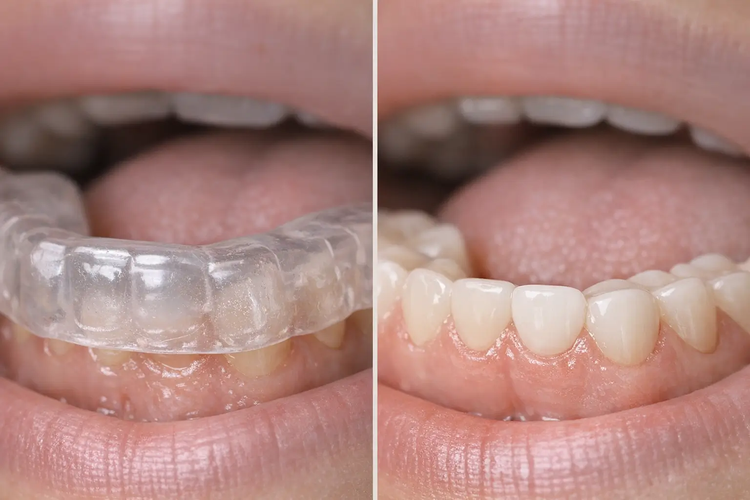 Comparison of night guard and zirconia overlay on molars