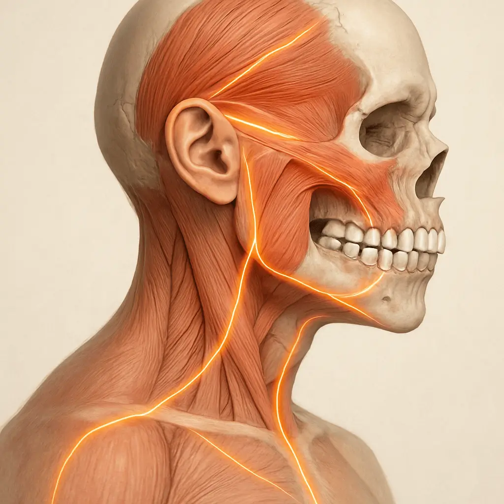 jaw and back nerves